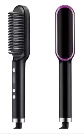 Mystte Hair Straightener Comb for Women & Men - PTC Heating Electric Styler with 5 Temperature Settings | Perfect for Home Use, Travel & Salon Styling