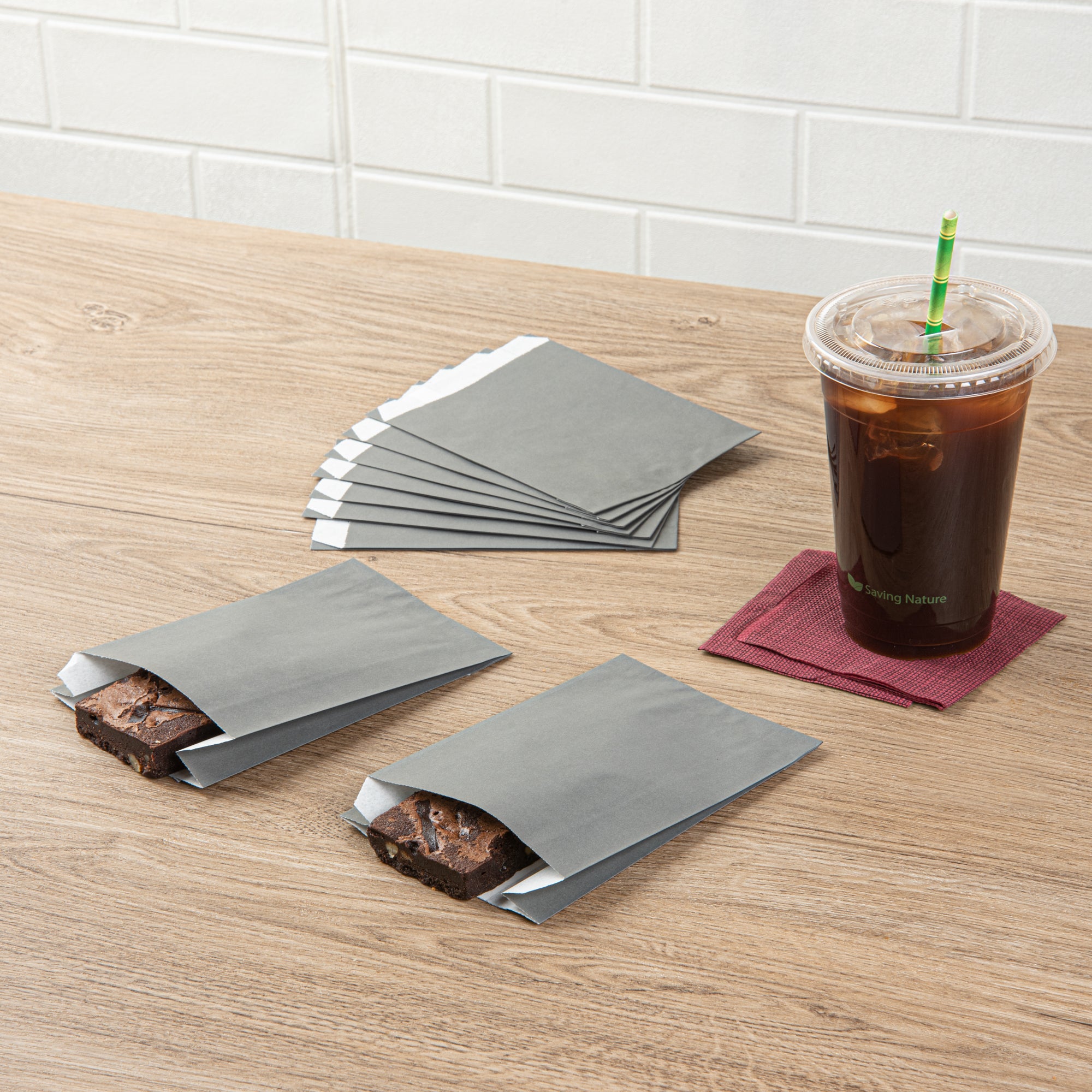 Premium Gray Paper French Fry & Snack Bags 4.25