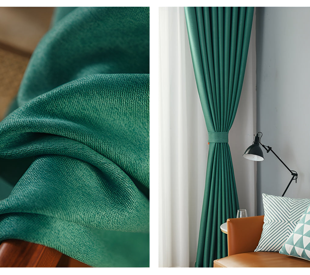 Josie Solid Soundproof Blackout Custom Curtains - Thermal Insulated Noise Reducing Drapes for Bedroom, Living Room & Home Theater - Perfect for Light Blocking and Privacy