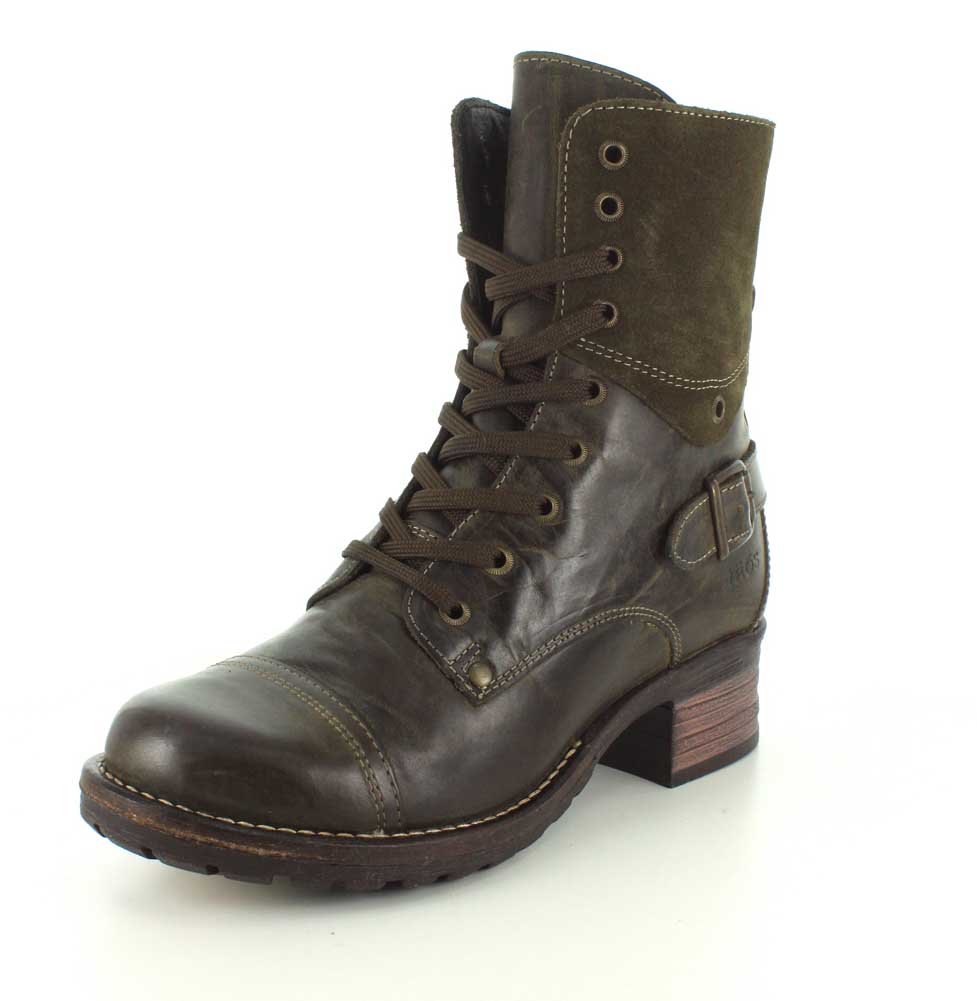 Taos Crave Women's Boots - Stylish & Comfortable Ankle Boots with Lace-Up & Side Zipper, Removable Arch Support Footbed - Perfect for Casual Wear, Office & Fall Fashion