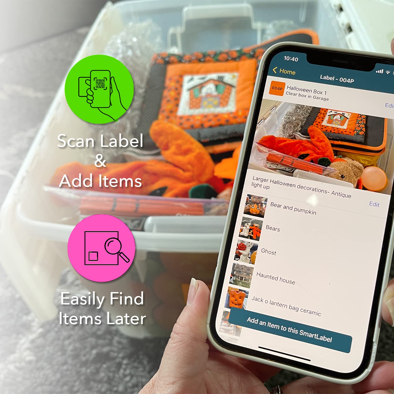 48 Pack Neon QR Code Smart Labels - Made in USA for Storage & Inventory Tracking | Organize Storage Units, Moving Supplies & App Inventory Management | Perfect for Home Organization, Warehouse Logistics & Small Business Inventory Control