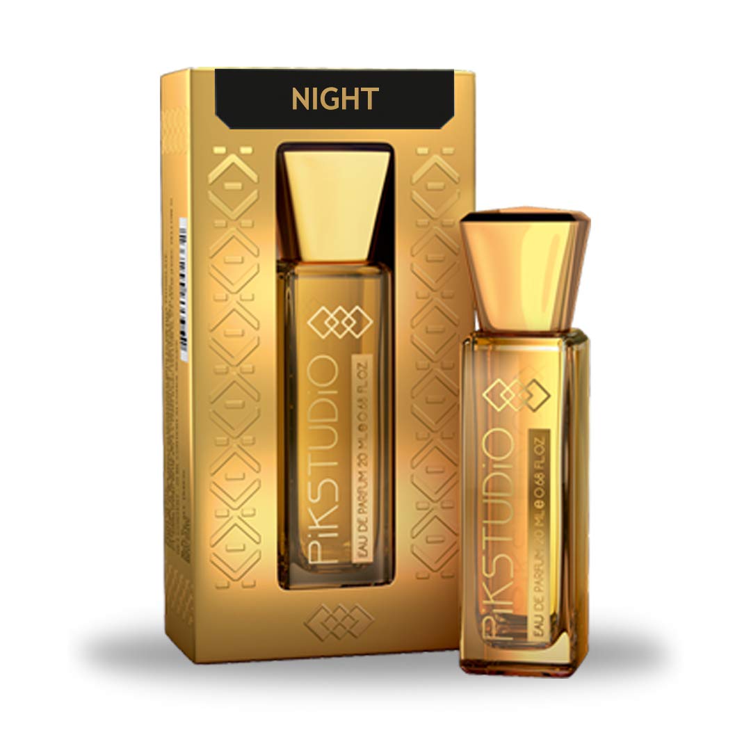 PiKSTUDiO 20ml Perfume Set - Night, Pure, Royalty & Gold Eau De Parfum 4-Pack | Luxury Fragrance Gift for Women & Men | Perfect for Date Night, Office & Special Occasions