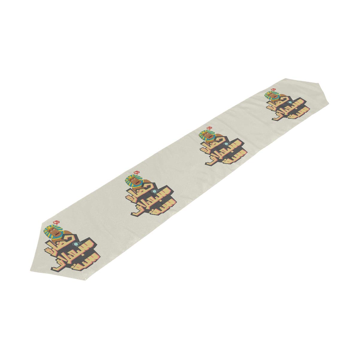 ILEEY 13x90 Inches Egyptian Pattern Polyester Table Runner - Elegant Dining Table Decor for Home, Kitchen, Coffee Table, Party & Banquet Events - Perfect for Holidays, Weddings and Special Occasions