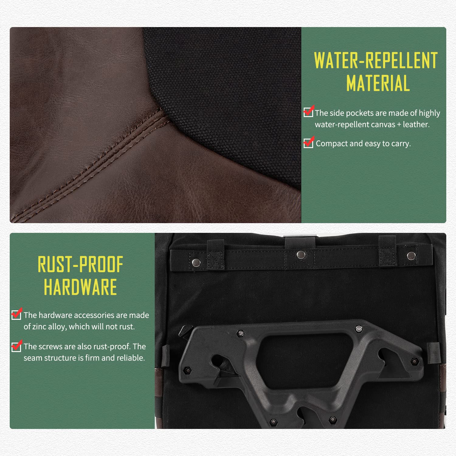 Motorcycle Quick Release Saddlebags - Waterproof Side Bags for Touring & Travel - Compatible with Honda Rebel CMX1100 CM1100 CMX 1100 - Perfect for Long Rides, Commuting & Road Trips