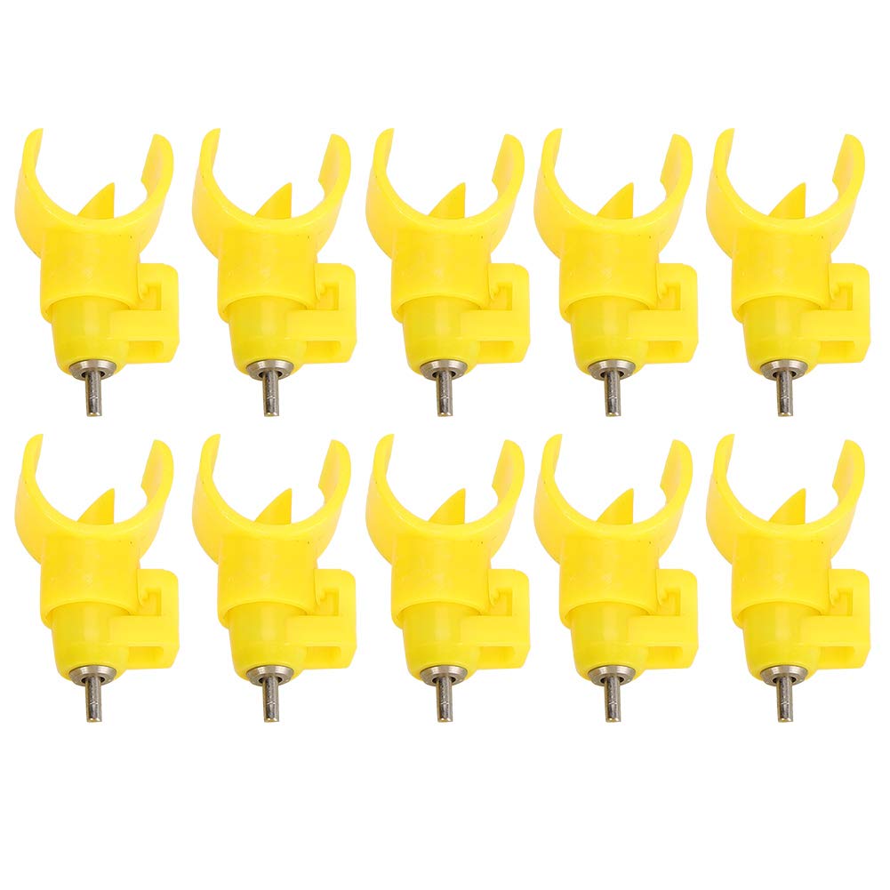 GLOGLOW 10PCS Poultry Watering System - Automatic Chicken Drinker Nipples with Ball Valve for Poultry Breeding Equipment | Ideal for Chicken Coops, Backyard Farms & Livestock Hydration