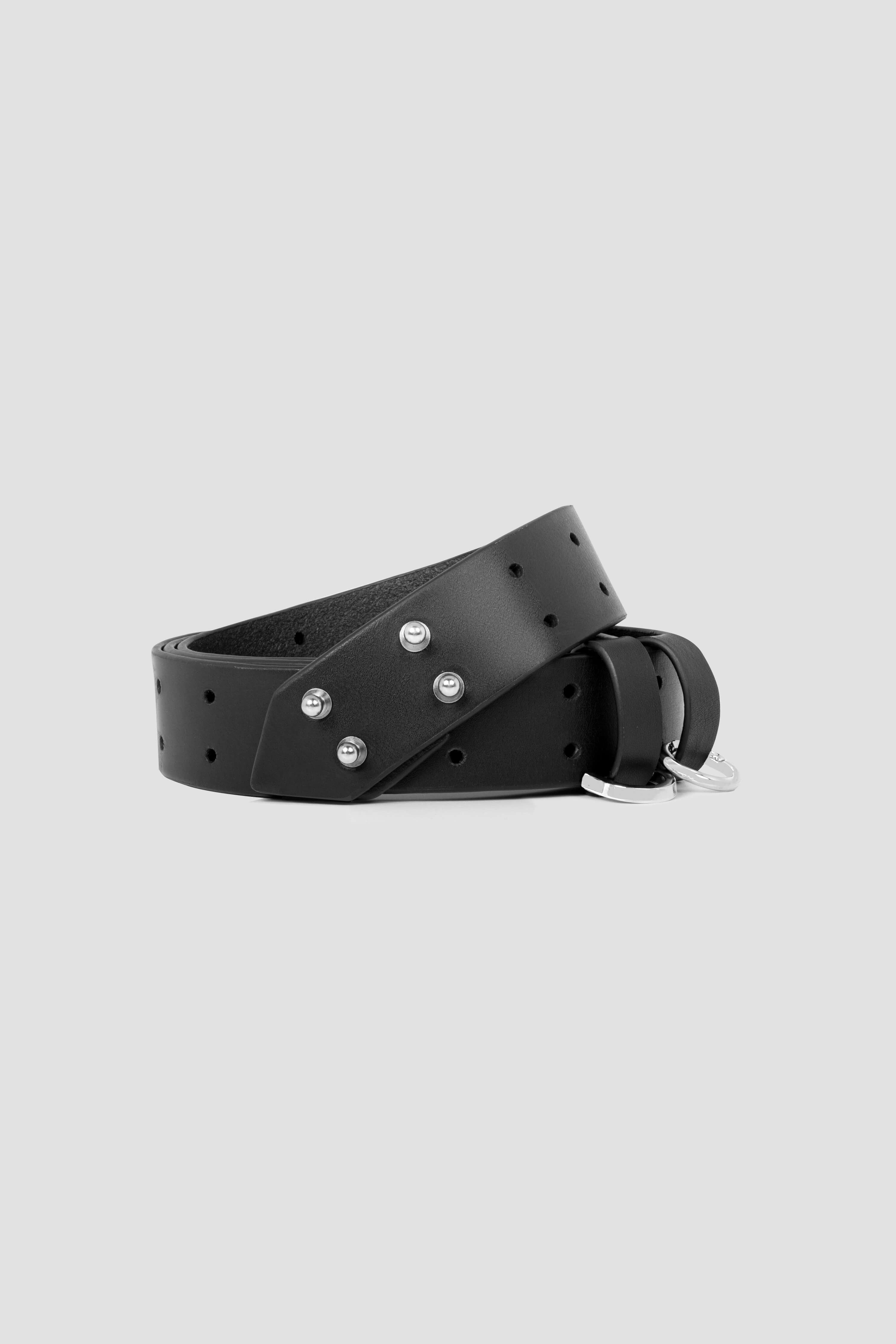 High-Quality Punched Saddle Pin Belt for Men - Genuine Leather Western Style Cowboy Belt with Decorative Studs - Perfect for Rodeo, Country Music Festivals & Western Fashion Outfits