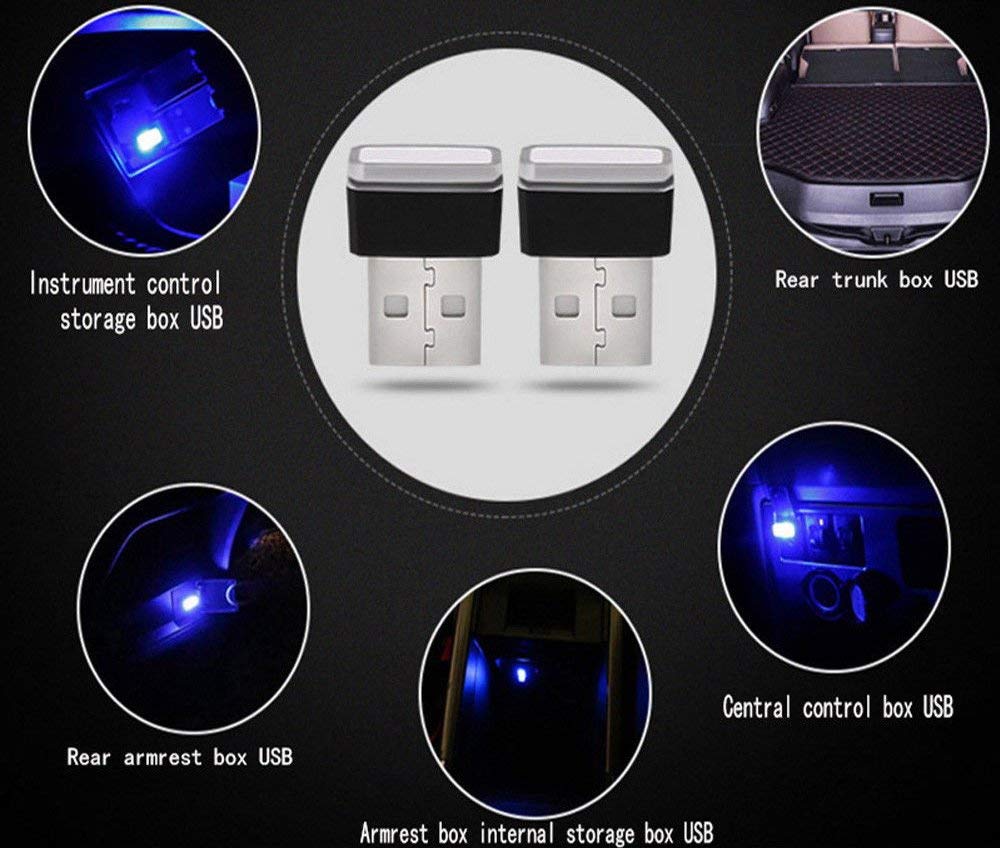 Purple Magenta USB LED Car Interior Ambient Lighting Kit – Customizable Mini Accent Lights for Cars, Trucks & SUVs – Perfect for Night Driving, Mood Lighting & Vehicle Decoration