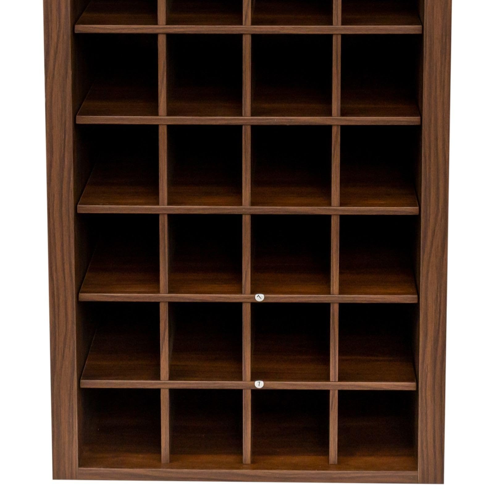 Modern Sleek Design Modular Wine Cabinet for Dining Room - 32-Bottle Storage, Walnut Brown - Perfect for Home Bar, Wine Cellar & Entertaining Guests