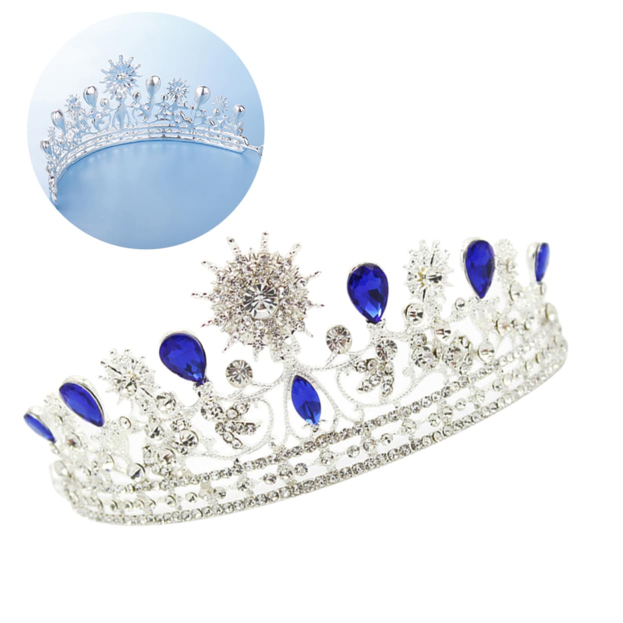 POPETPOP 1pc Crystal Bridal Tiara Hair Comb - Rhinestone Wedding Crown for Bridesmaids, Princess Hair Jewelry - Perfect for Weddings, Prom, Pageants & Special Occasions