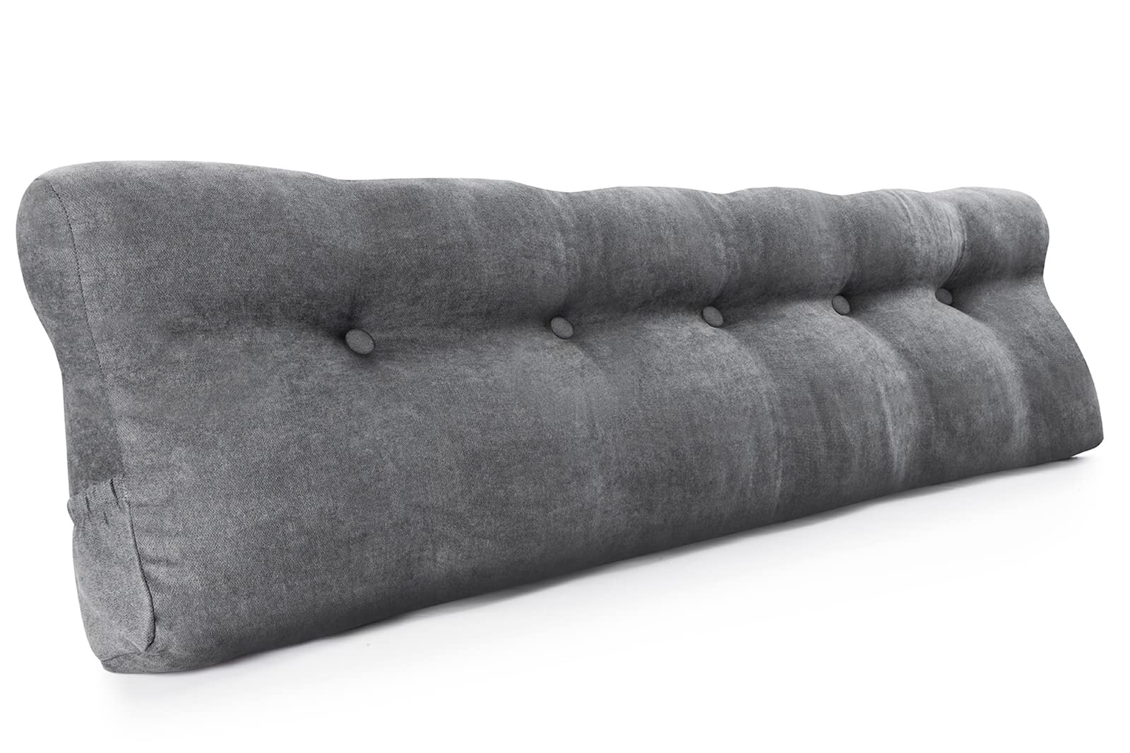 **Vekkia King Size Large Triangular Bed Rest Pillow - Ergonomic Reading & Lumbar Support for Day Beds, Bunk Beds & Sofas - Removable Gray Cover - Perfect for Relaxing, Reading & Back Pain Relief**