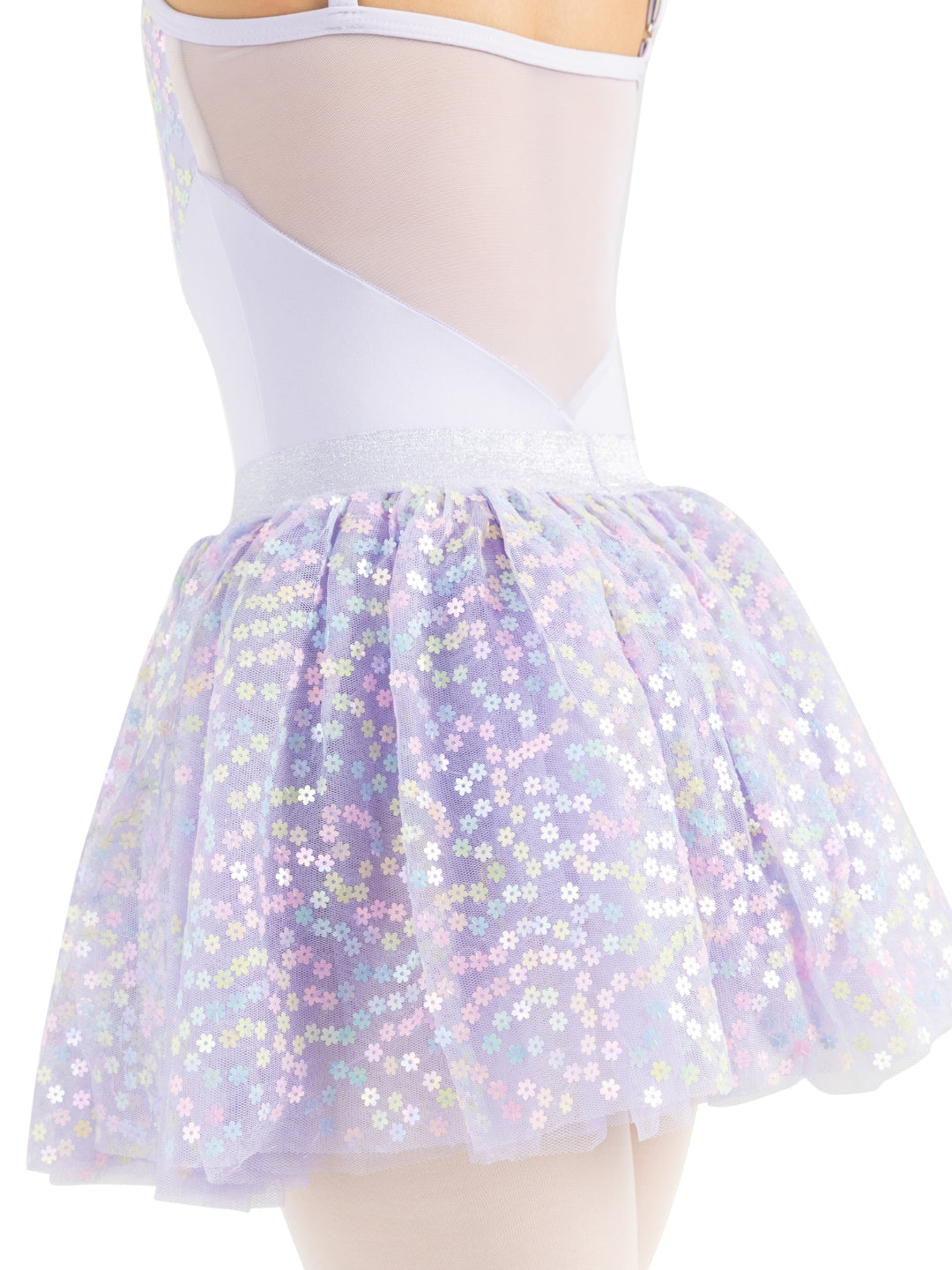 12226C Flower Fairy Glimmer Tutu Skirt for Girls - Sparkly Ballet Dance Skirt with Floral Design - Perfect for Ballet Recitals, Dance Performances & Fairy Costumes