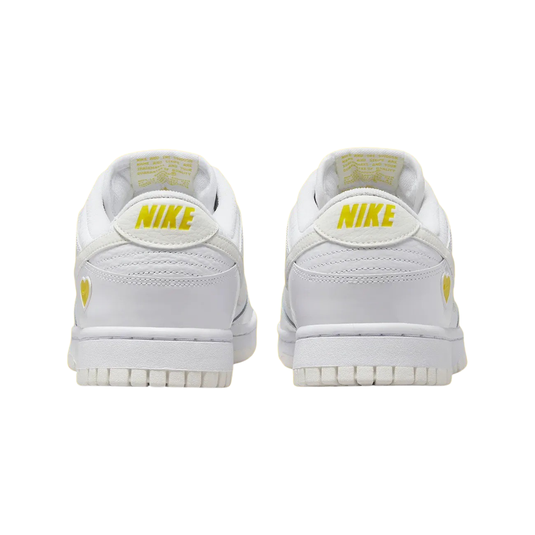 Nike Women's Dunk Low Valentine's Day Sneakers - White & Yellow Heart Design | Perfect for Valentine's Gifts, Casual Wear & Street Fashion