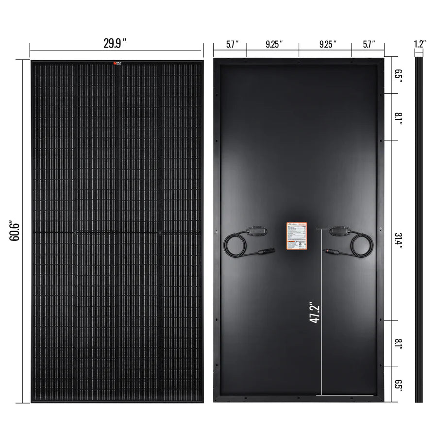 Rich Solar MEGA 250 PRO | 250W Monocrystalline Solar Panel Kit | 24V RV & Off-Grid Power Solution | UL Certified | 25-Year Warranty | Silver/Black Options | Perfect for Camping, Boondocking & Emergency Backup Power