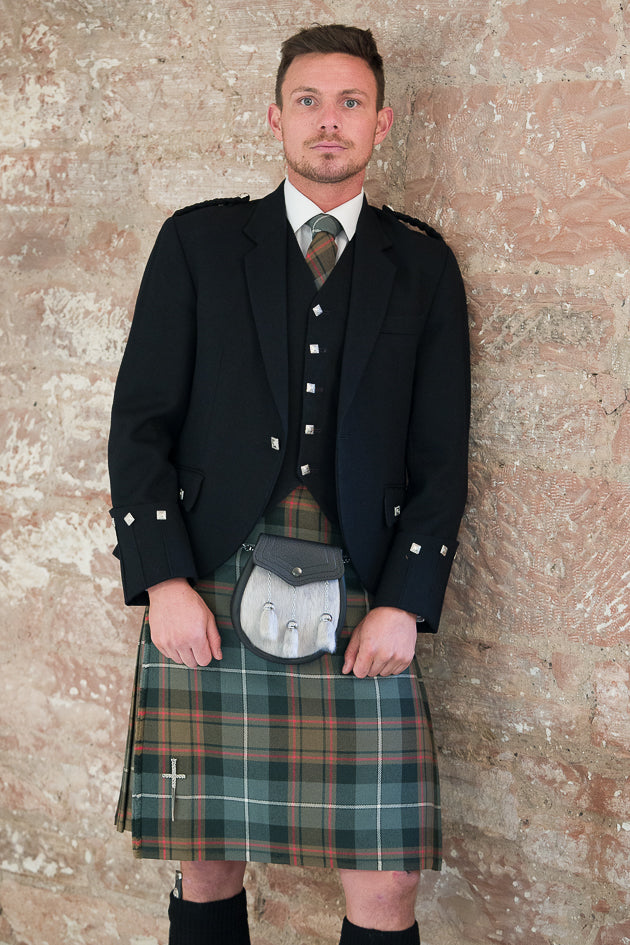 Black Argyll Outfit - Traditional Scottish Kilt Suit for Men | Perfect for Weddings, Highland Games & Formal Events