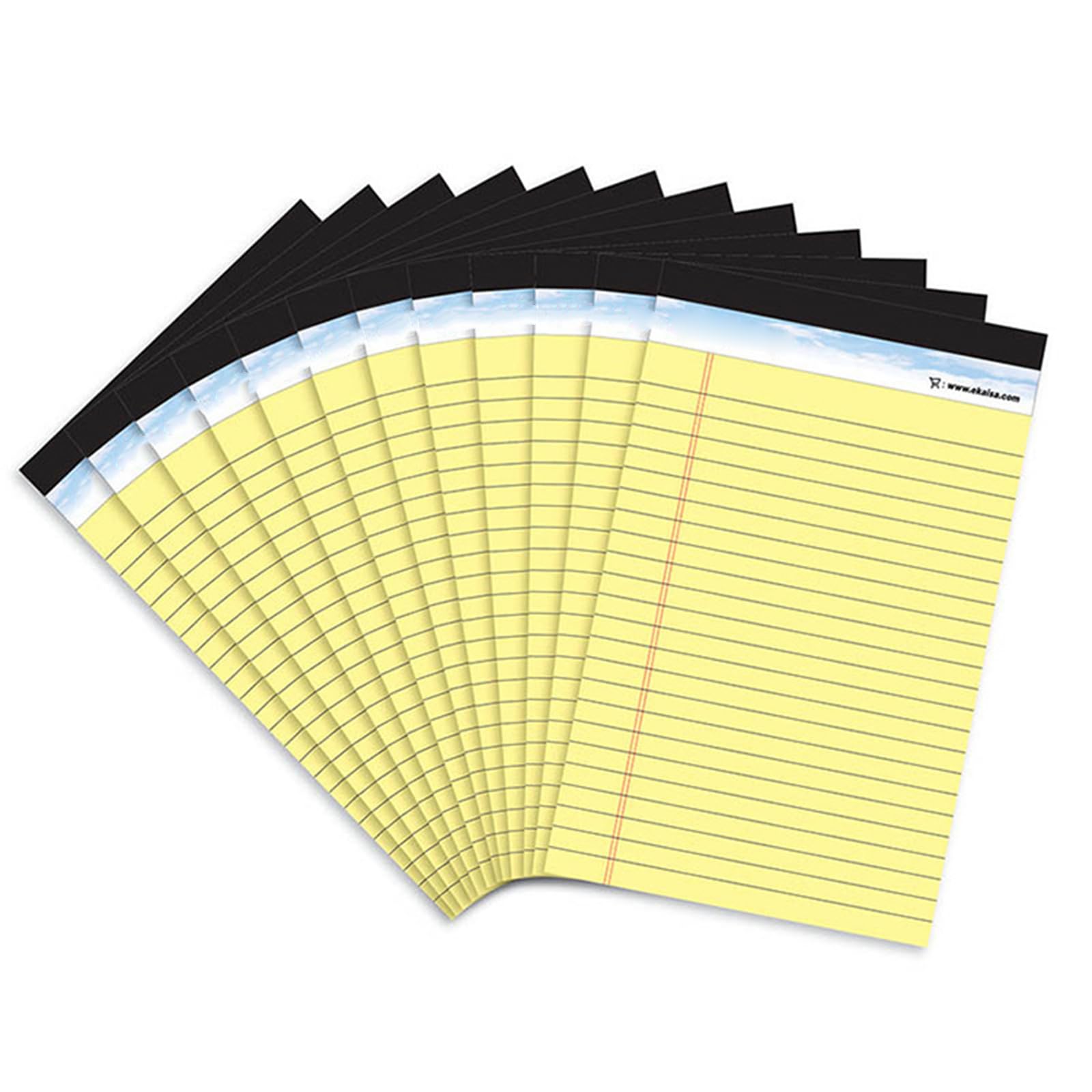 YOGOTEU Ruled Notepads - 80 Sheets Lined Writing Tablets for Teachers & Students, Home Office Legal Pads, Lined Notebook for Journaling, Note Taking - Perfect for School, Work & Daily Planning