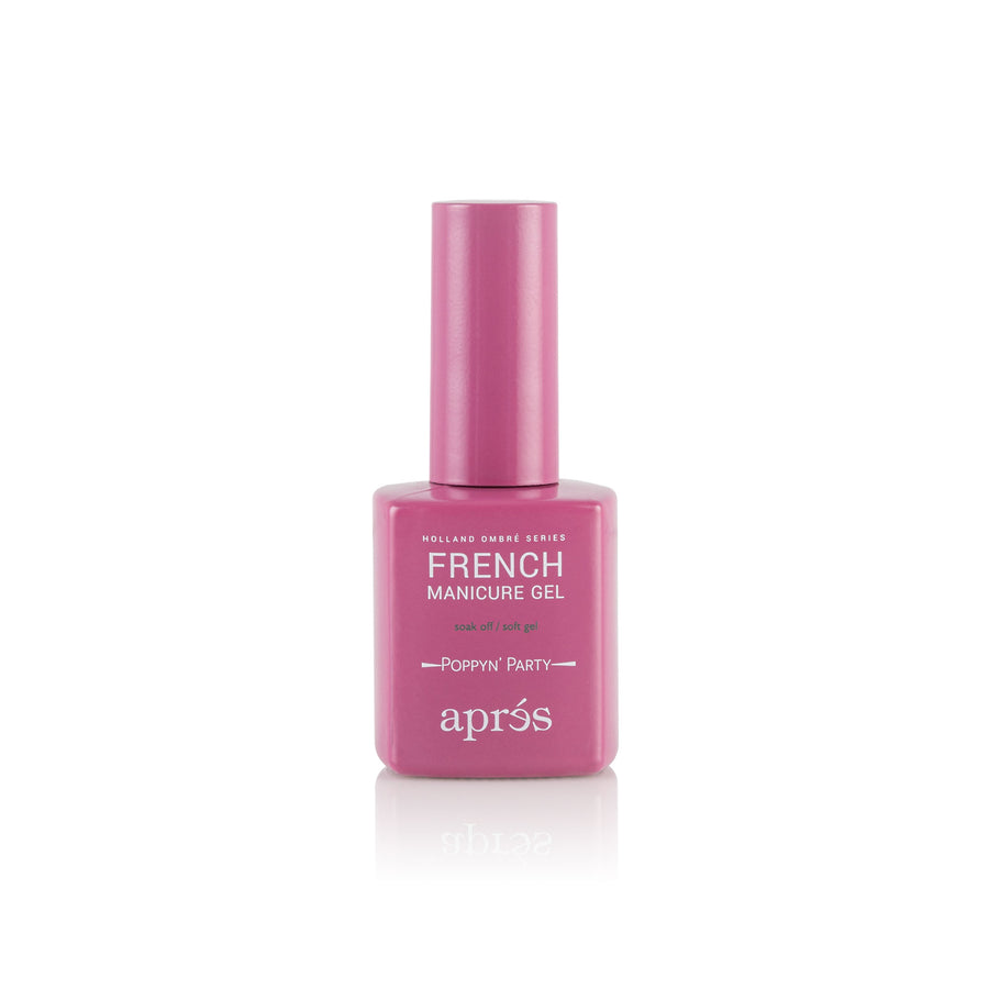 Apres French Manicure Ombre Series Gel Polish - Poppy'N Party | Long-Lasting Nail Art Kit for Salon & Home Manicures