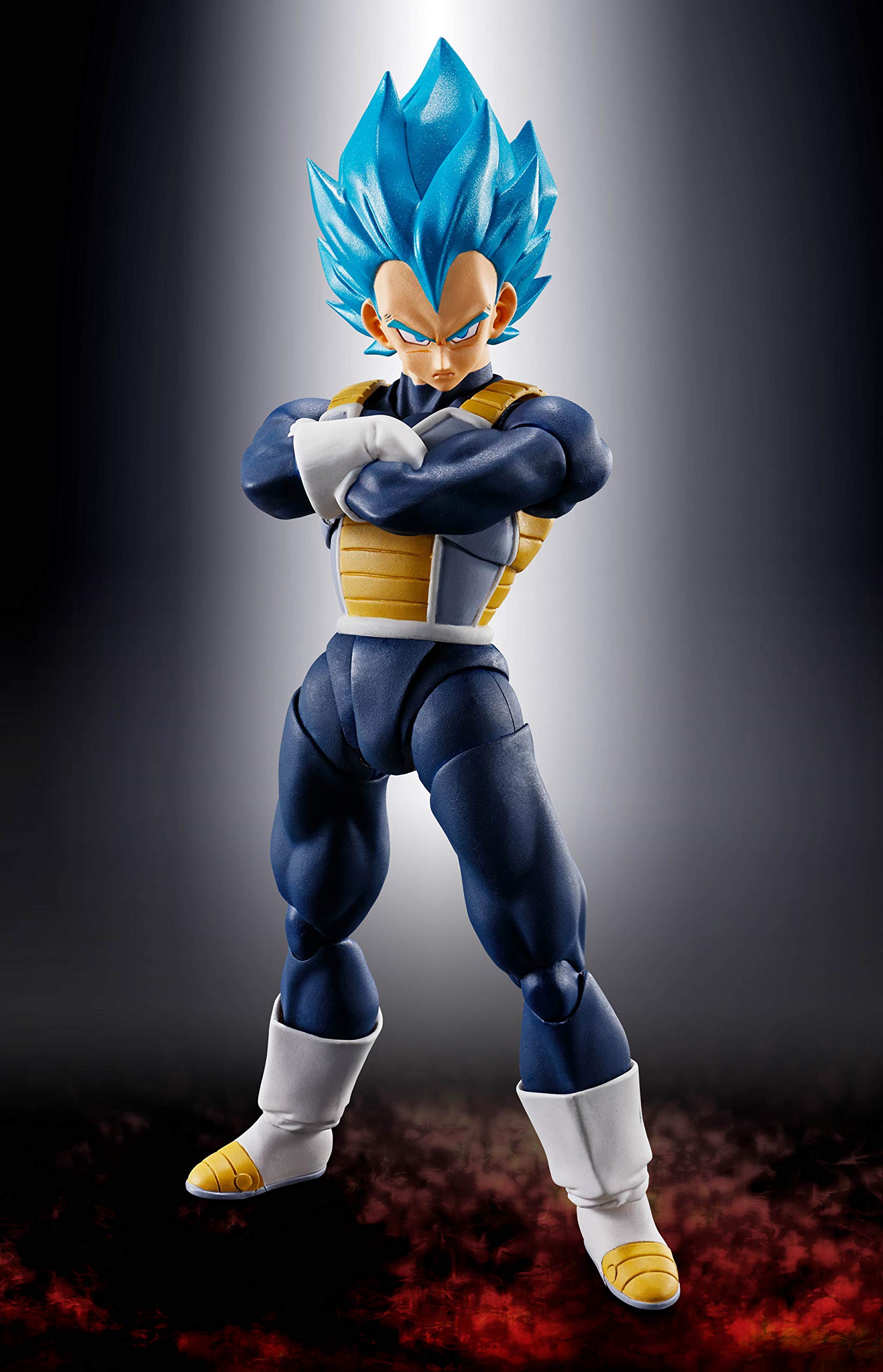 Bandai S.H. Figuarts Super Saiyan God Super Saiyan Vegeta Action Figure - Dragon Ball Super Broly Collectible - Perfect for Display, Anime Collections & Dragon Ball Fans