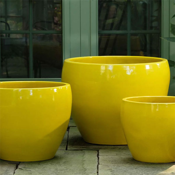 Limon Cabochon Planter Set of 3 - Handmade Ceramic Flower Pots for Succulents, Herbs & Small Plants - Perfect for Home Decor, Office Desk & Garden Decorations