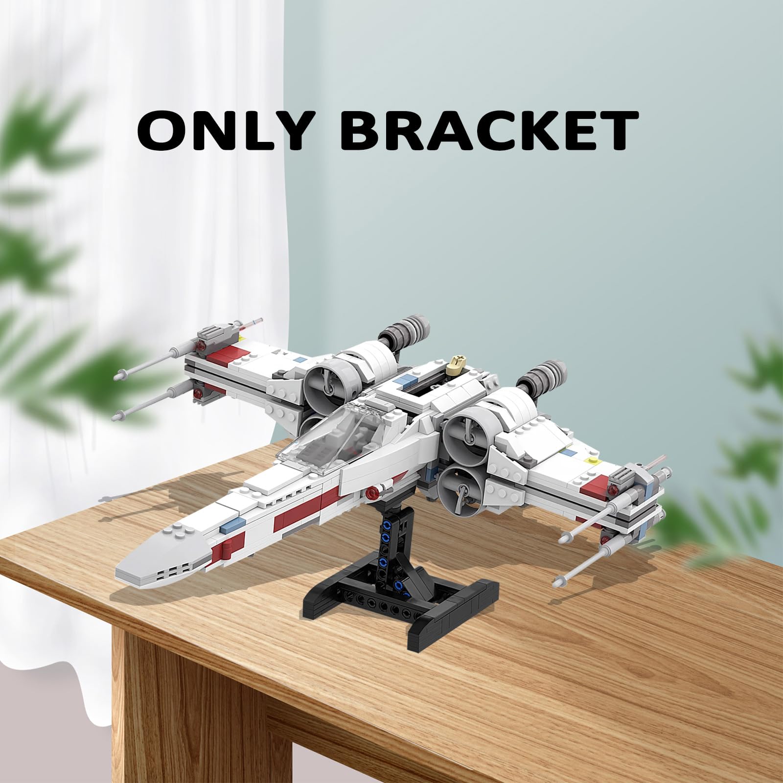 Lego Star Wars X-Wing 75301 & Mando N-1 Fighter 75325 & TIE Bomber 75347 Display Stand - 50PCs Multifunctional Building Blocks Toy Holder for Adults & Kids | Perfect for Showcase, Collection & Play