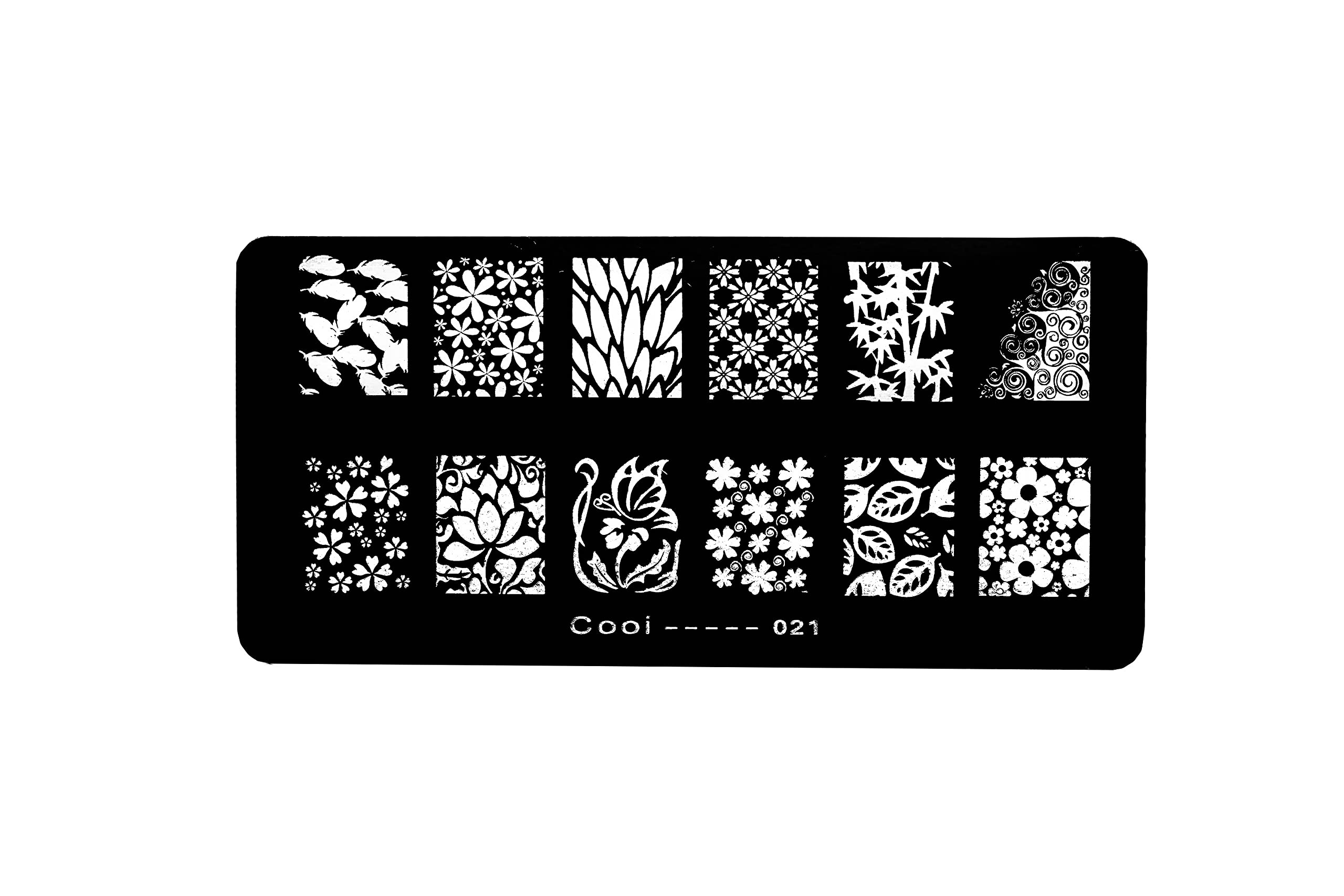 Pippin Paris Nail Plate (COOI 021) - Professional Nail Art Design Kit with Unique Patterns - Perfect for Salon, Home Manicure, and DIY Nail Art Enthusiasts