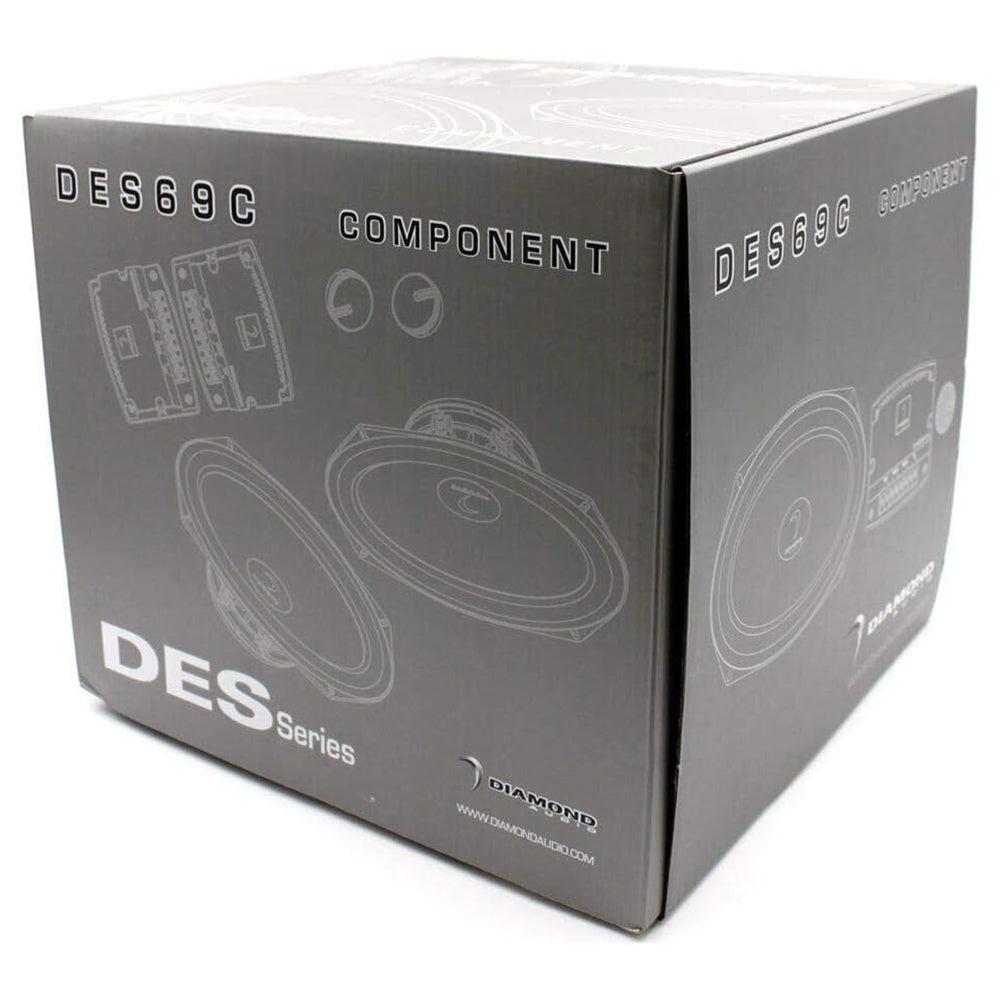 Refurbished Diamond Audio DES69C 300W Peak (150W RMS) 6x9 Elite Series 2-Way Component Speaker System - Premium Car Audio Upgrade for Trucks, SUVs & Sedans
