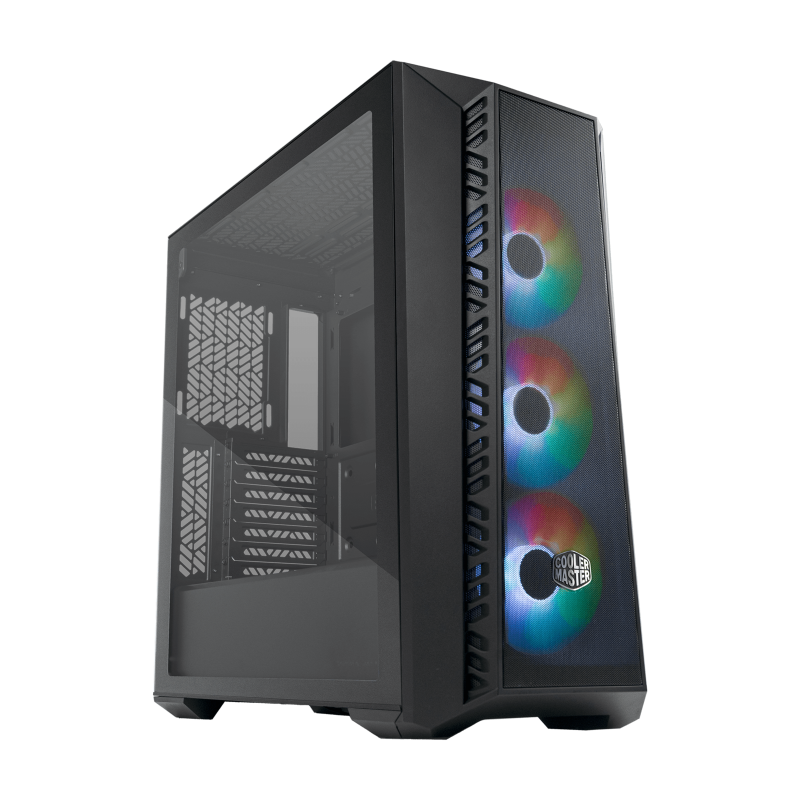 Cooler Master MB520 WGNN S00 CM MasterBox 520 Mesh ARGB ATX Mid-Tower PC Case - Tempered Glass Side Panel, White - Perfect for Gaming & High-Performance PC Builds