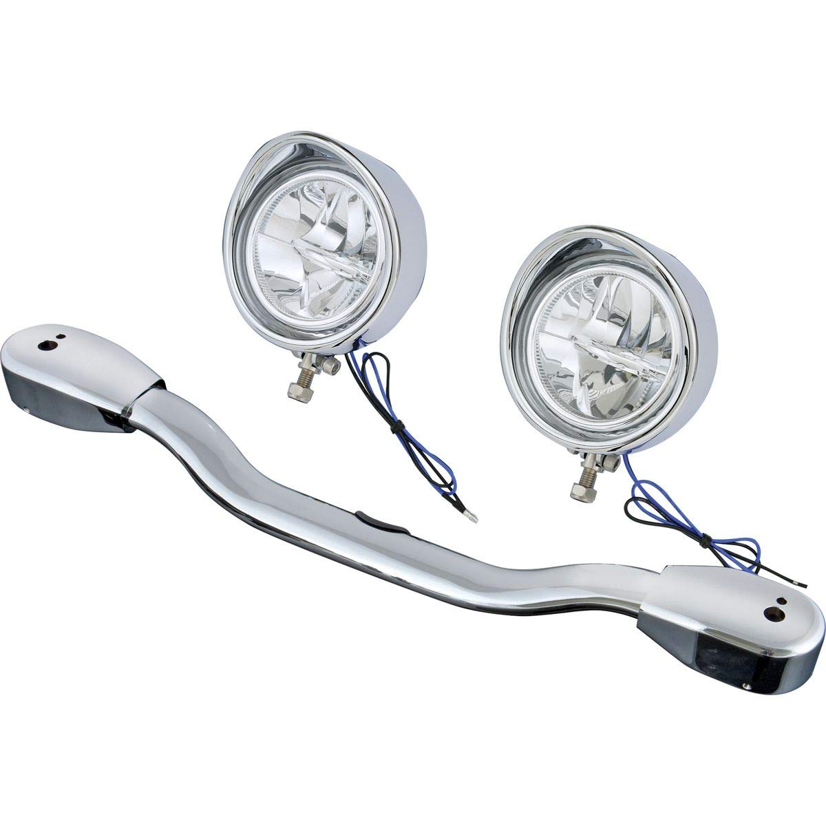 Show Chrome Accessories 63-327L LED Motorcycle Elliptical Driving Lights for Yamaha VStar 1300 - High Visibility Night Riding & Cruiser Safety Lights
