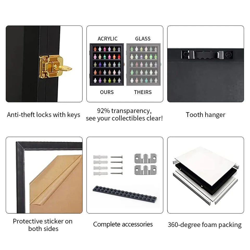 LEGO Minifigure Display Case - Holds Up to 30 Pieces | Perfect for Collectors & Home Office Decor