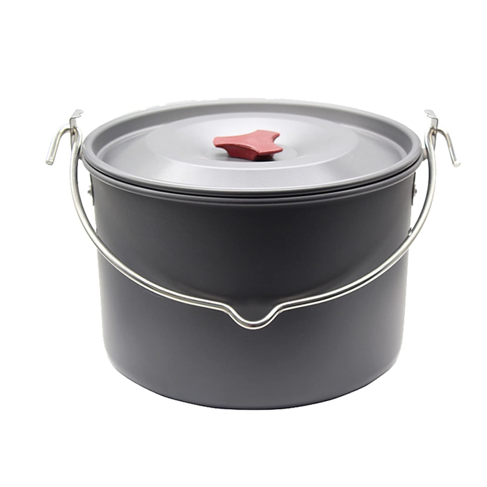 WANGYAN Large Capacity Aluminum Alloy Camping Cookware Set - Hanging Pot & Outdoor Cooking Utensils for Campfire, Picnic, Backpacking & Survival Gear