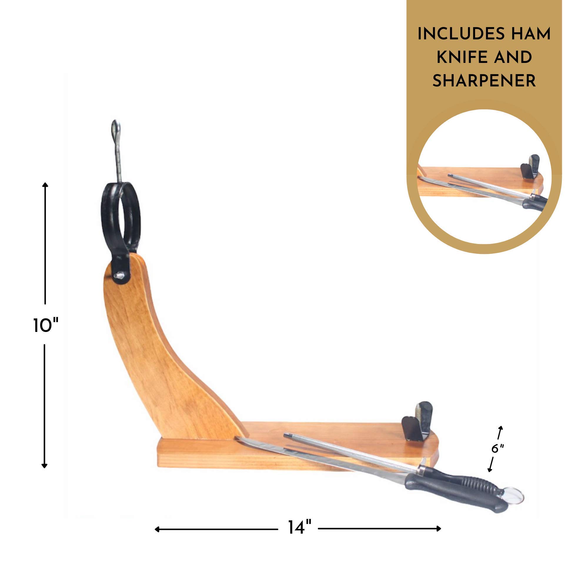 Premium Monte Nevado Serrano Ham from Spain - 16 lb Cured Ham with Stand & Knife - 24 Months Aged Jamon Serrano - Perfect Gift for Family & Friends - Ideal for Holiday Dinners, Charcuterie Boards & Spanish Cuisine