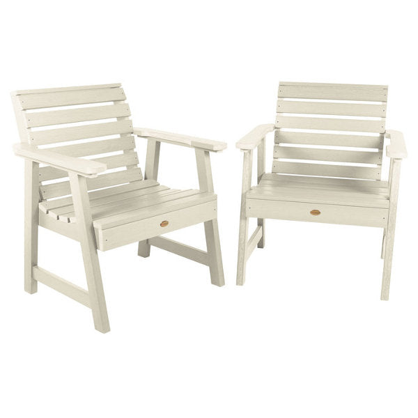2 Pack Weather-Resistant Garden Chairs for Outdoor Patio, Lawn & Backyard - Heavy Duty All-Weather Folding Chairs with Cup Holder - Perfect for Relaxing, Camping & Picnics