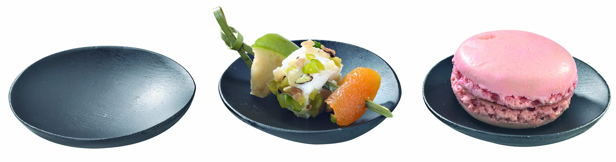 Eco-Friendly Black Bamboo Mini Dish Set - 2.4