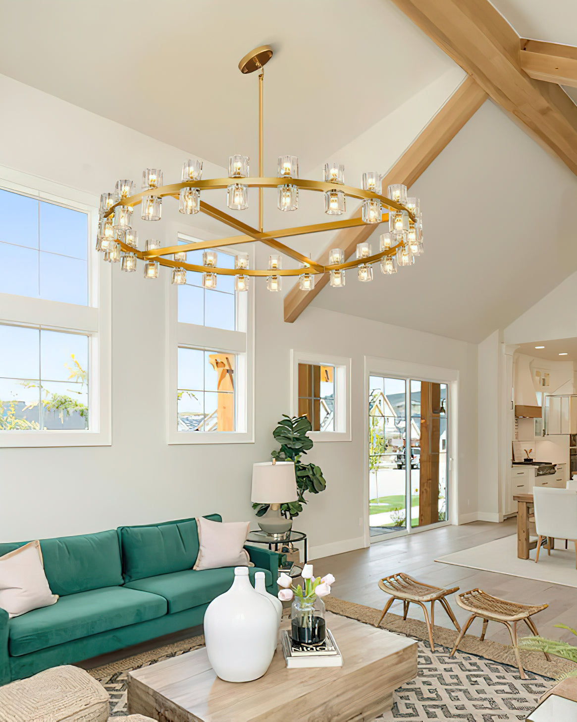 Akolia Crystal Chandelier - Elegant Lighting Fixture for Dining Room, Bedroom & Living Room | Modern Home Decor | Perfect for Weddings & Special Events