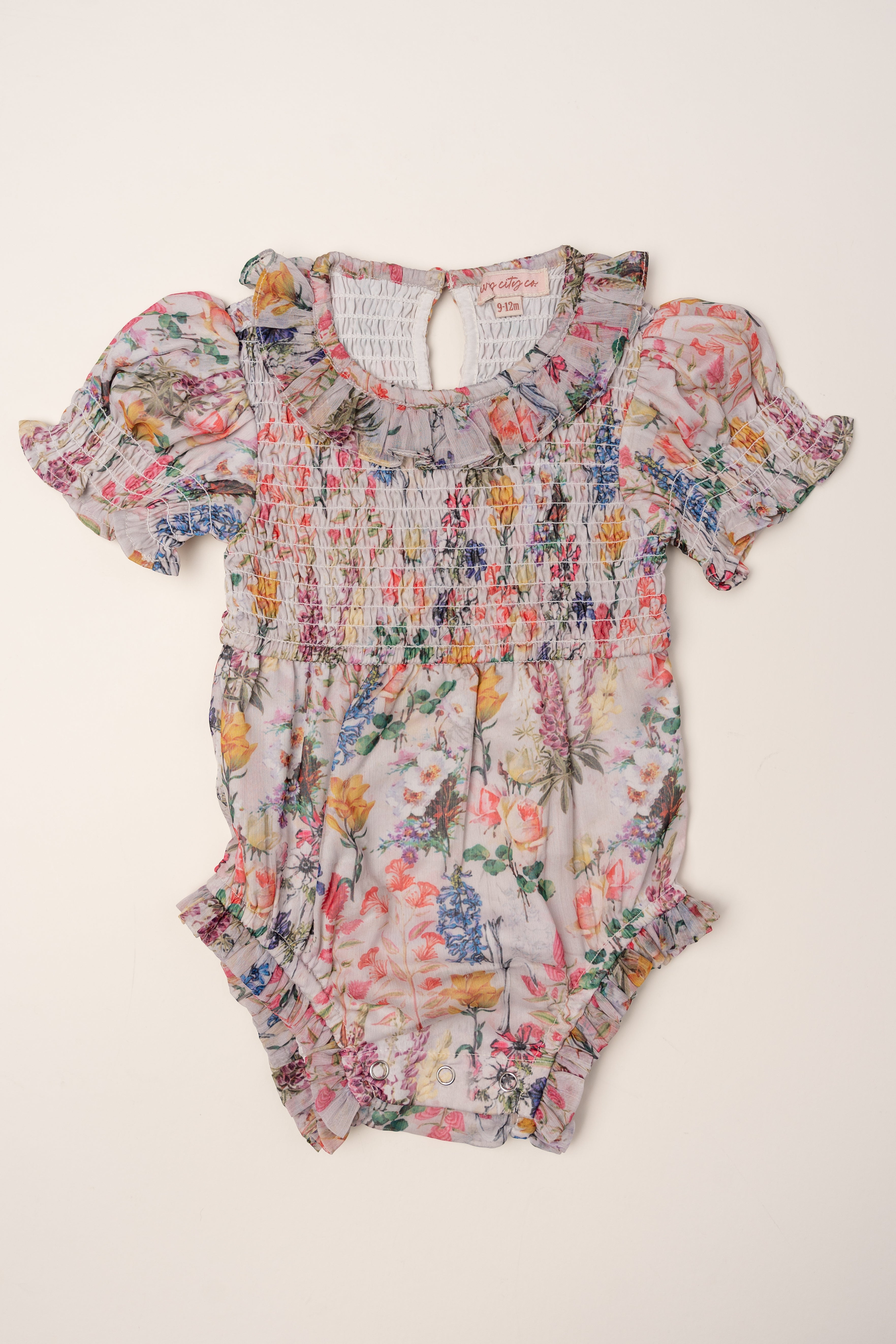 Baby Cordelia Floral Romper - Soft Cotton Summer Outfit for Girls | Perfect for Photoshoots, Parties & Outdoor Play