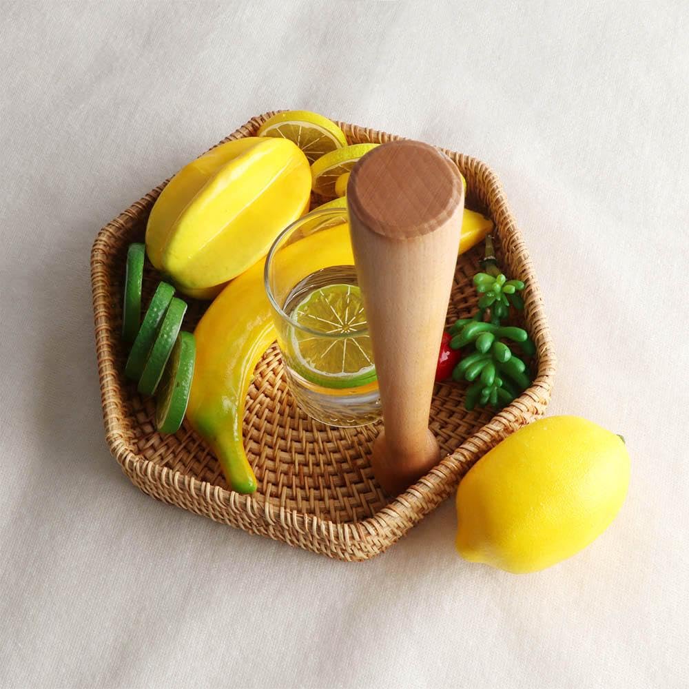 Premium Wooden Cocktail Muddler & Ice Crusher - Bar Tool for Mixing Mojitos, Old Fashioned & Mint Juleps - Perfect for Home Bars, Cocktail Parties & Professional Bartending