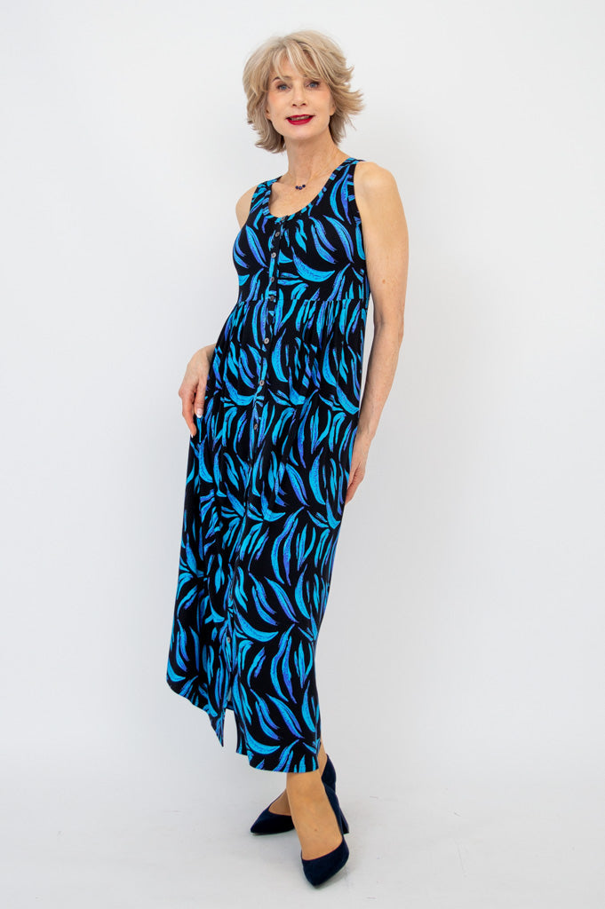 Liane N/S Dress - Stylish Bamboo Fabric Cuban-Inspired Flowy Dress for Women | Perfect for Beach Vacations, Summer Parties & Casual Outings