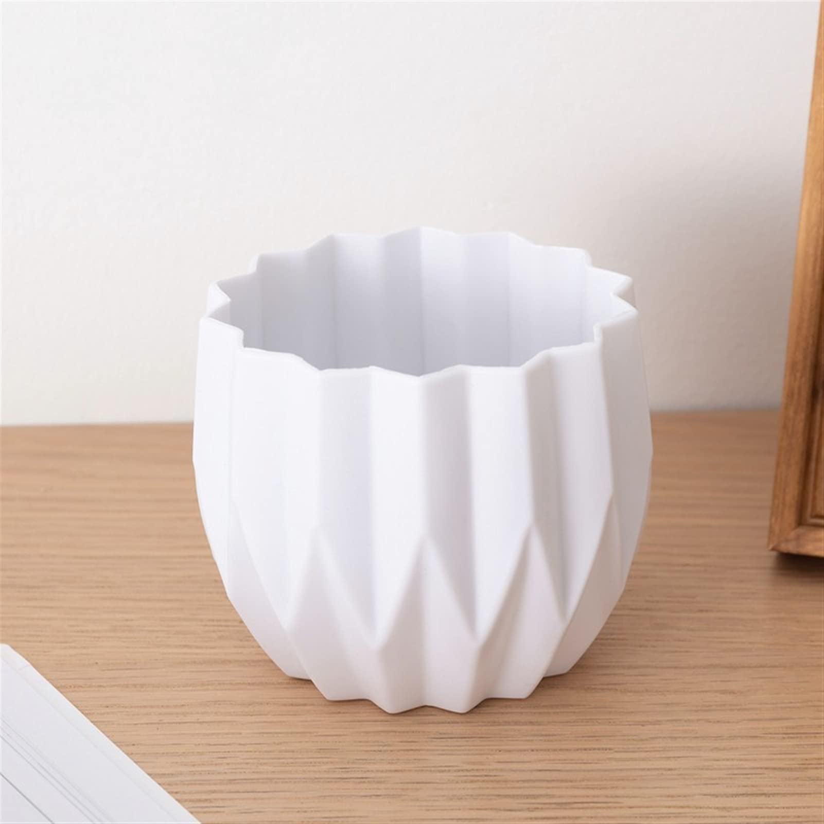 Unbreakable Plastic Flower Vase - Modern White Home Decor, European Style Wedding Centerpiece, Rattan-Look Decorative Basket | Perfect for Living Room, Dining Table & Outdoor Events
