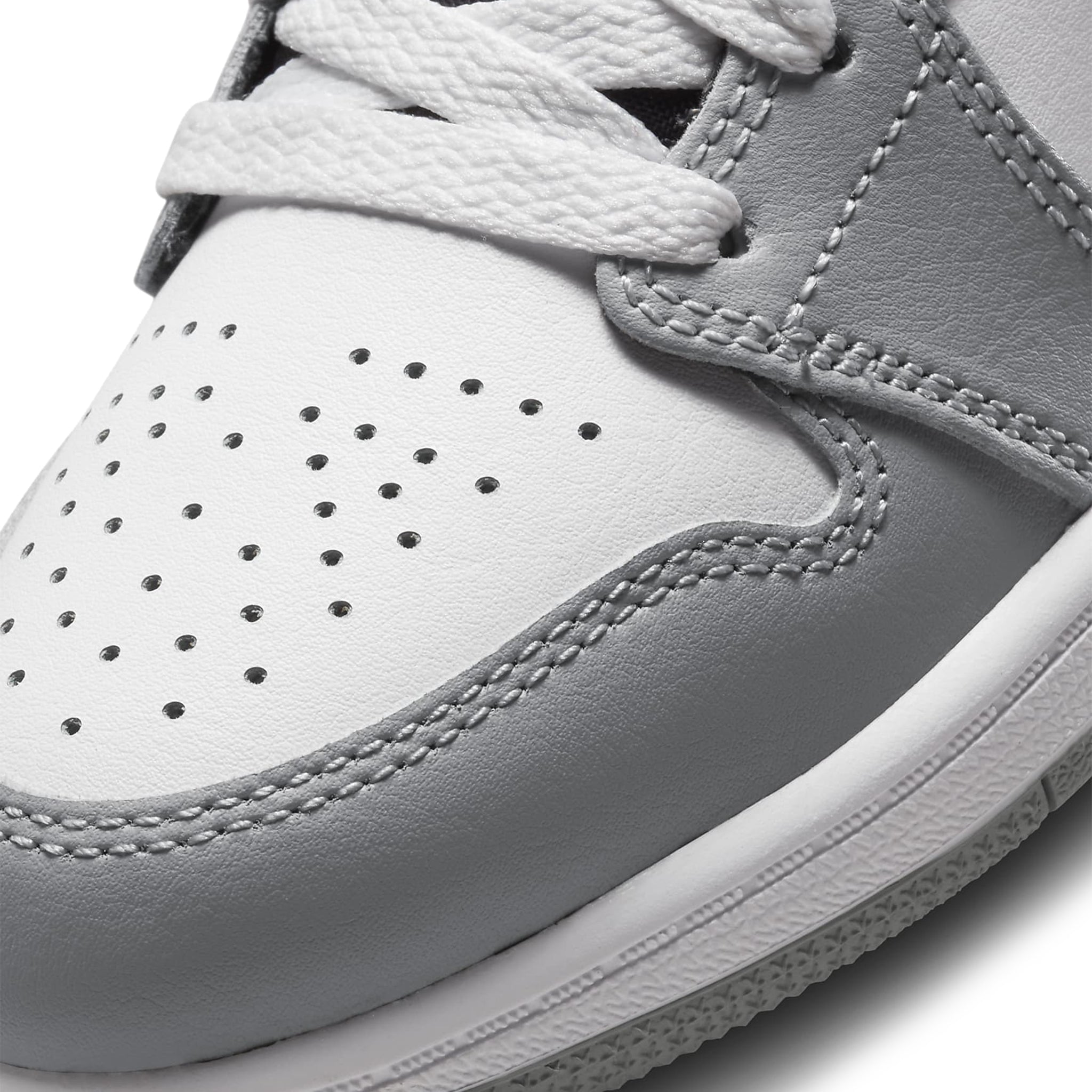 Air Jordan 1 Mid Light Smoke Grey Basketball Shoes (2022) - PS Size for Kids - Perfect for Streetwear & Casual Wear