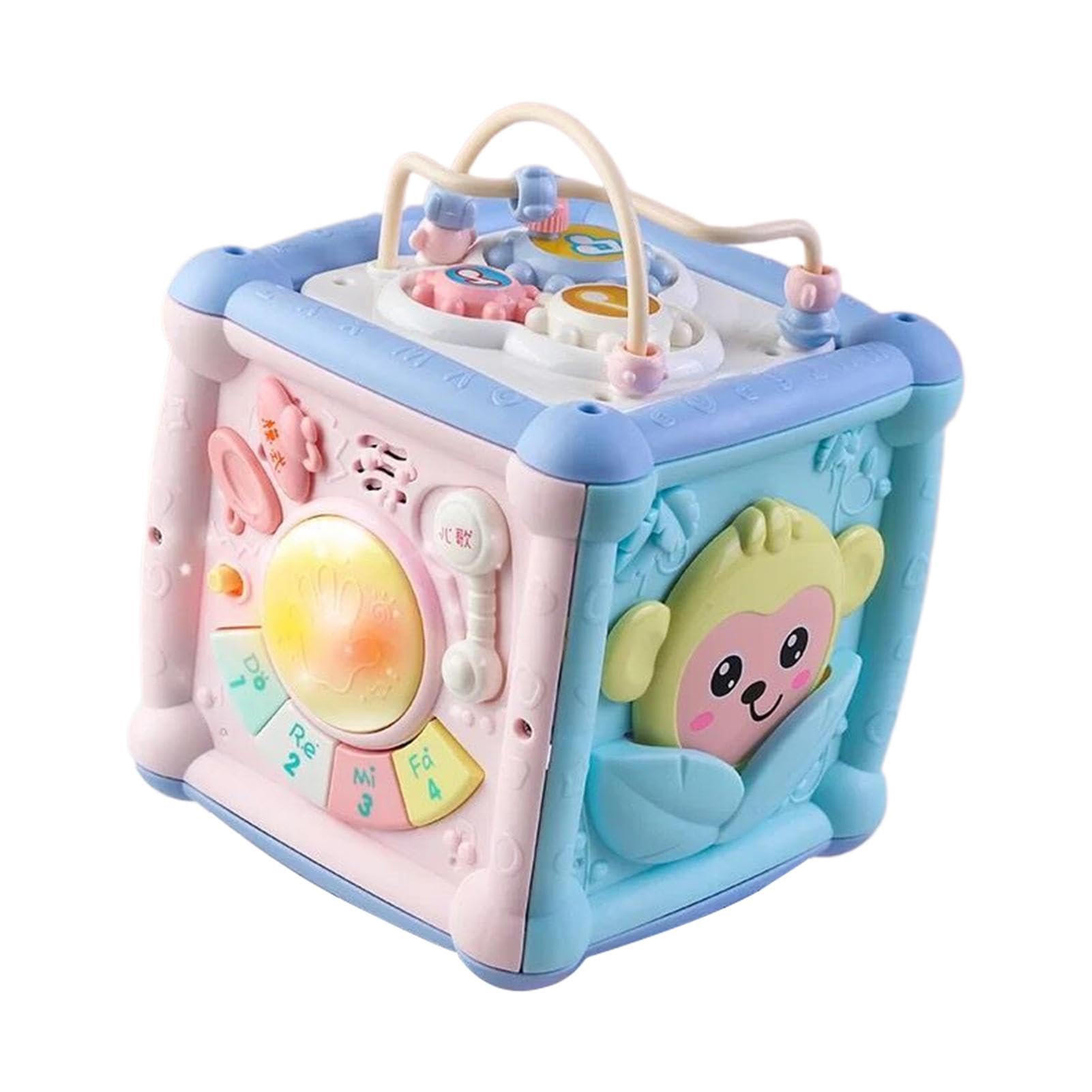 Piano Drum Toddler Toy with Bead Maze & Building Blocks - Cartoon Musical Instrument for 0-1 Year Olds - Perfect for Early Learning & Playtime at Home or Daycare