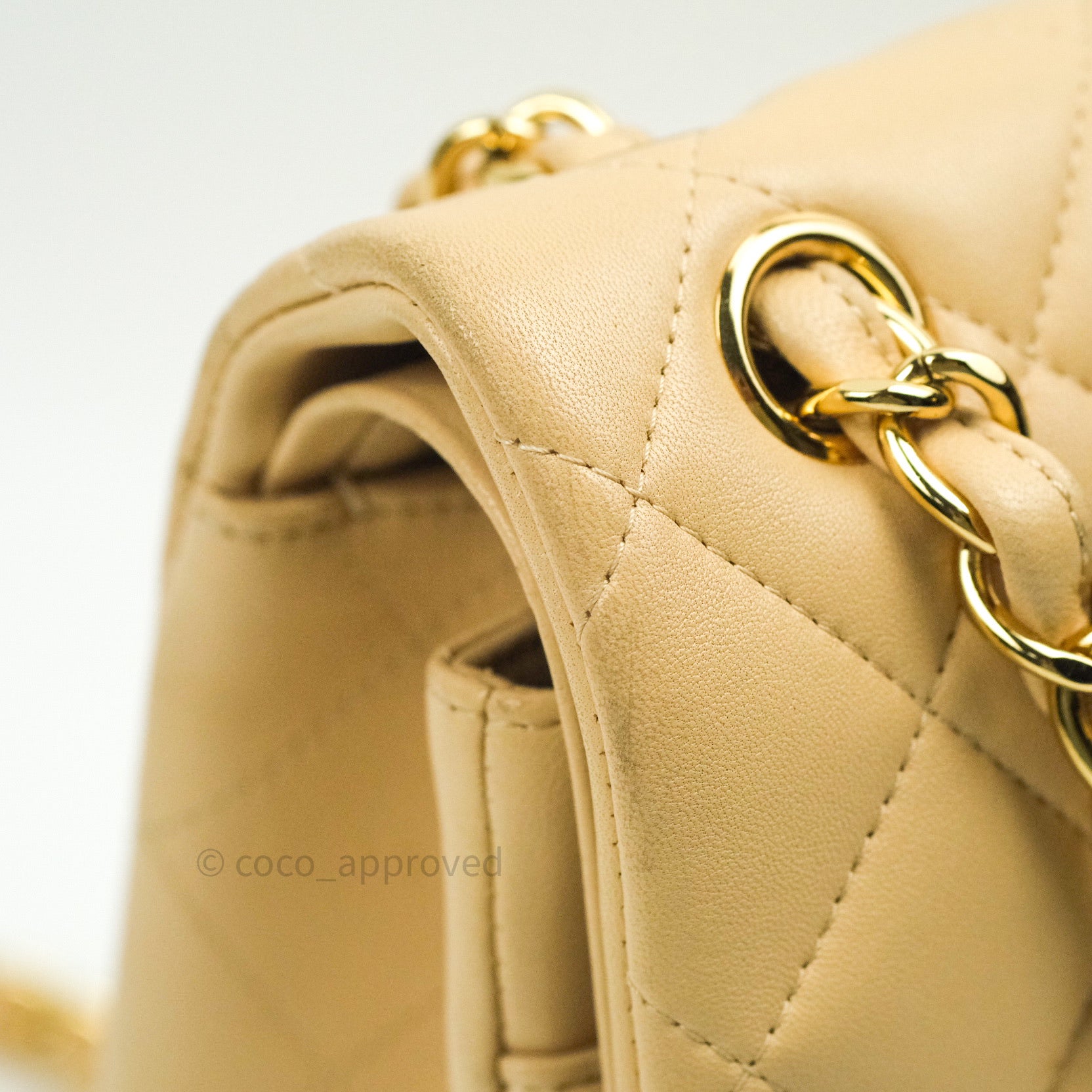 Chanel Classic Jumbo Double Flap Bag Beige Lambskin Leather with Gold Hardware - Luxury Designer Handbag for Women, Perfect for Parties, Dating & Special Occasions