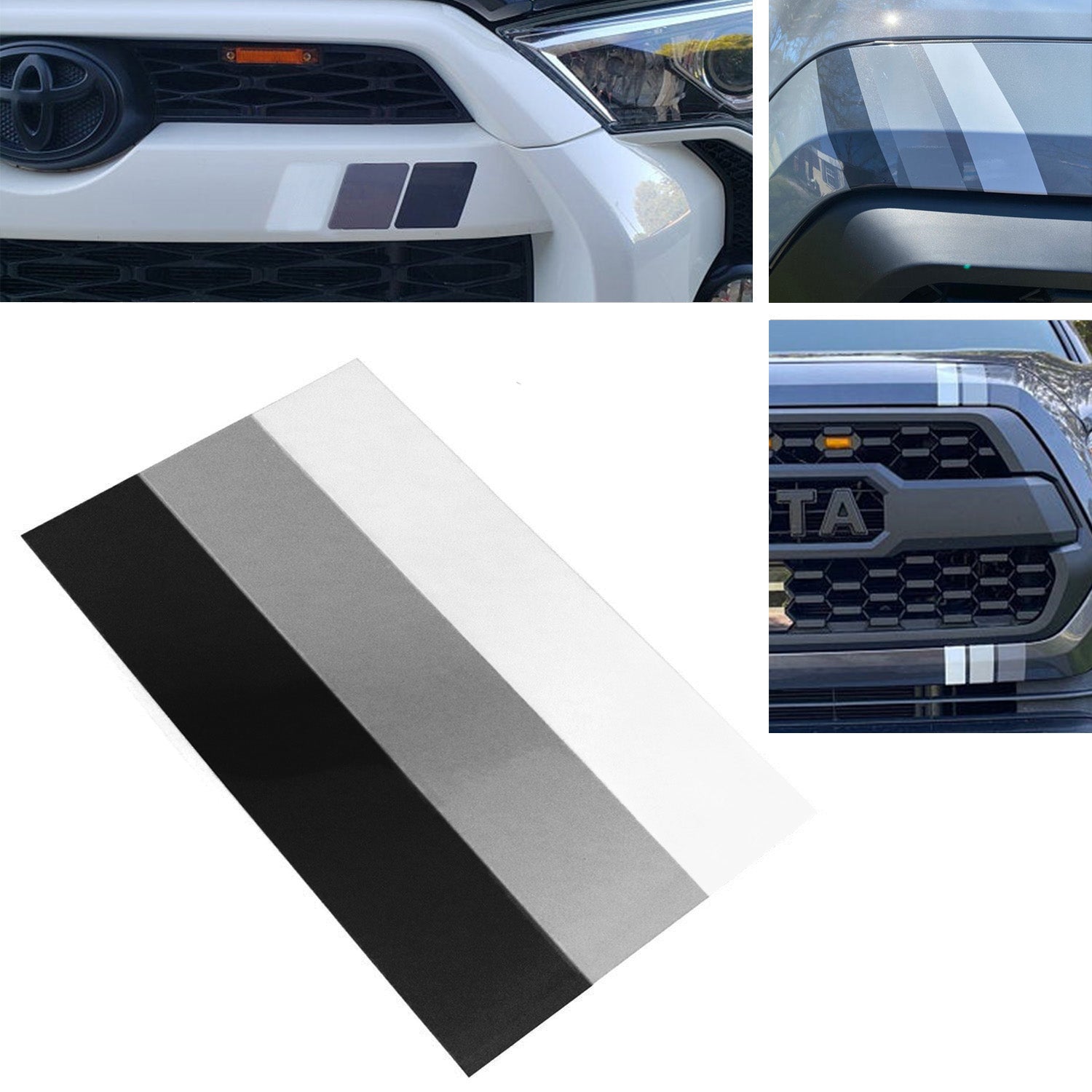 10 Inch Classic Retro Style Tri-Color Stripe Decal Sticker for Toyota, Lexus, Honda, Nissan - Waterproof Vinyl Car Stickers for Side Door, Hood, Bumper Customization (Perfect for Car Shows & Vintage Vehicle Restoration)