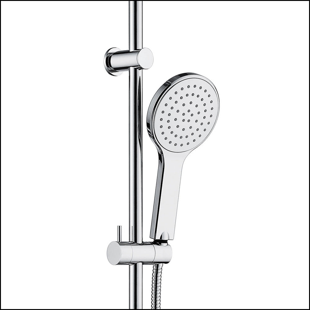 FIENZA Kaya Chrome Shower Rail 444109 - Adjustable Bathroom Shower Curtain Rod for Modern Home & Spa Experience