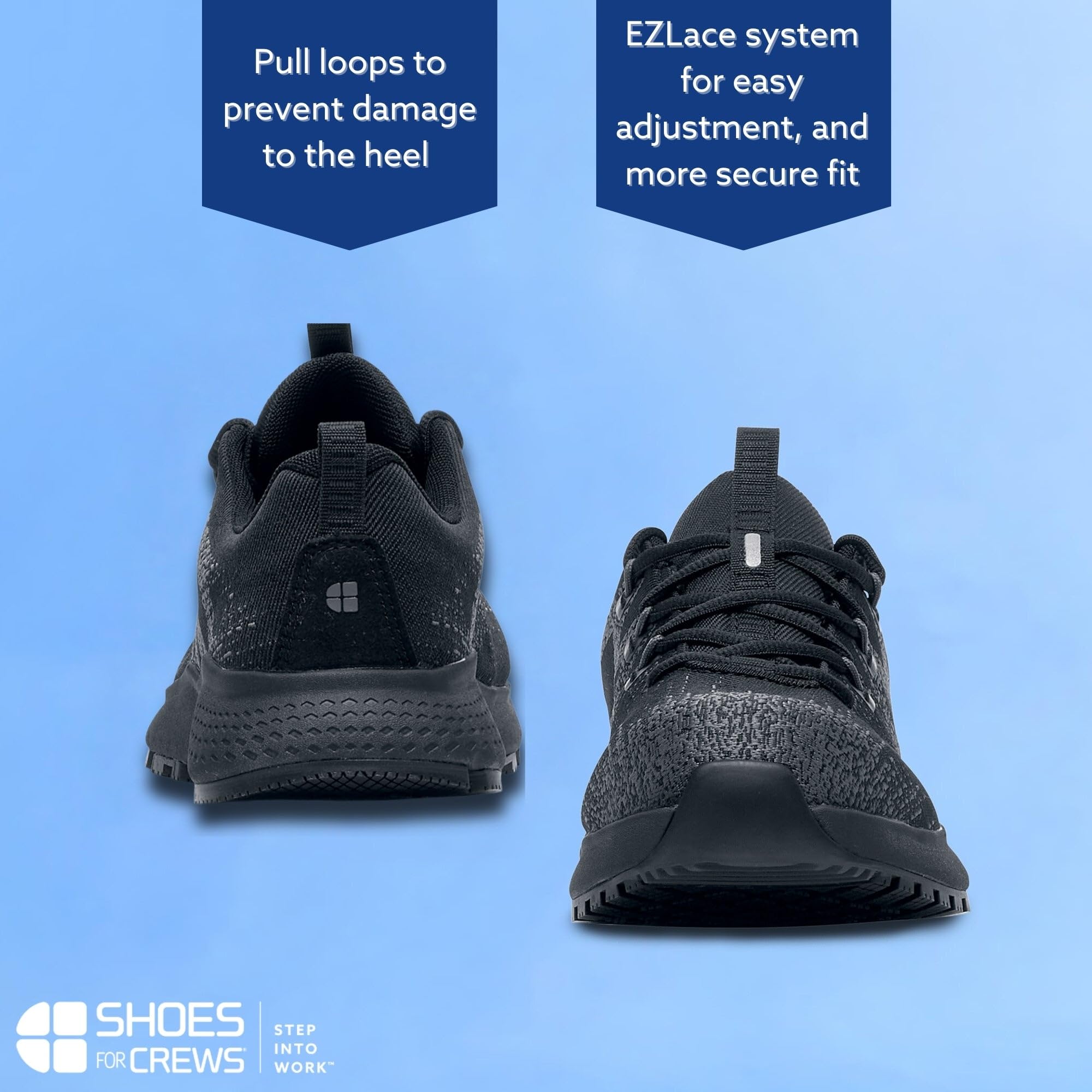 Women's Heather II Nano Composite Toe (NCT) Slip Resistant Work Shoes - Water Resistant Black Size 7 | Ideal for Restaurant, Healthcare & Industrial Workers