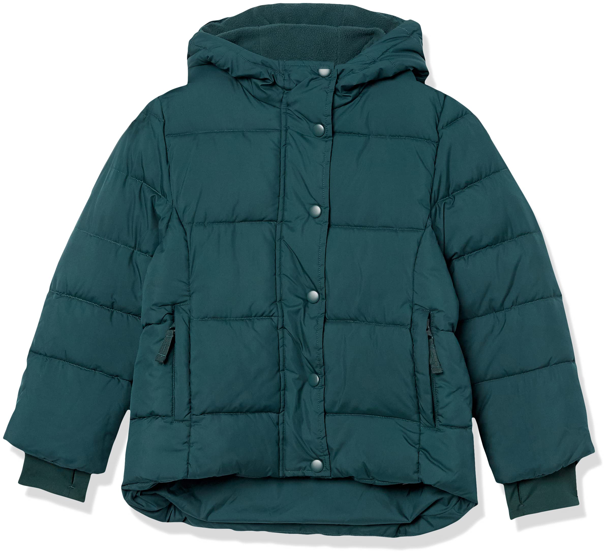 Amazon Essentials Girls & Toddlers' Heavyweight Hooded Puffer Jacket - Warm Winter Coat for Kids Outdoor Play, School & Snow Activities
