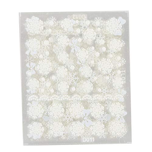 Christmas Nail Art Stickers 12Pcs - Holiday Snowflake Nail Decals for Halloween, Christmas & Cosplay - Self-Adhesive False Nail Tips Decorations for Parties, Gifts & Festive Nail Designs