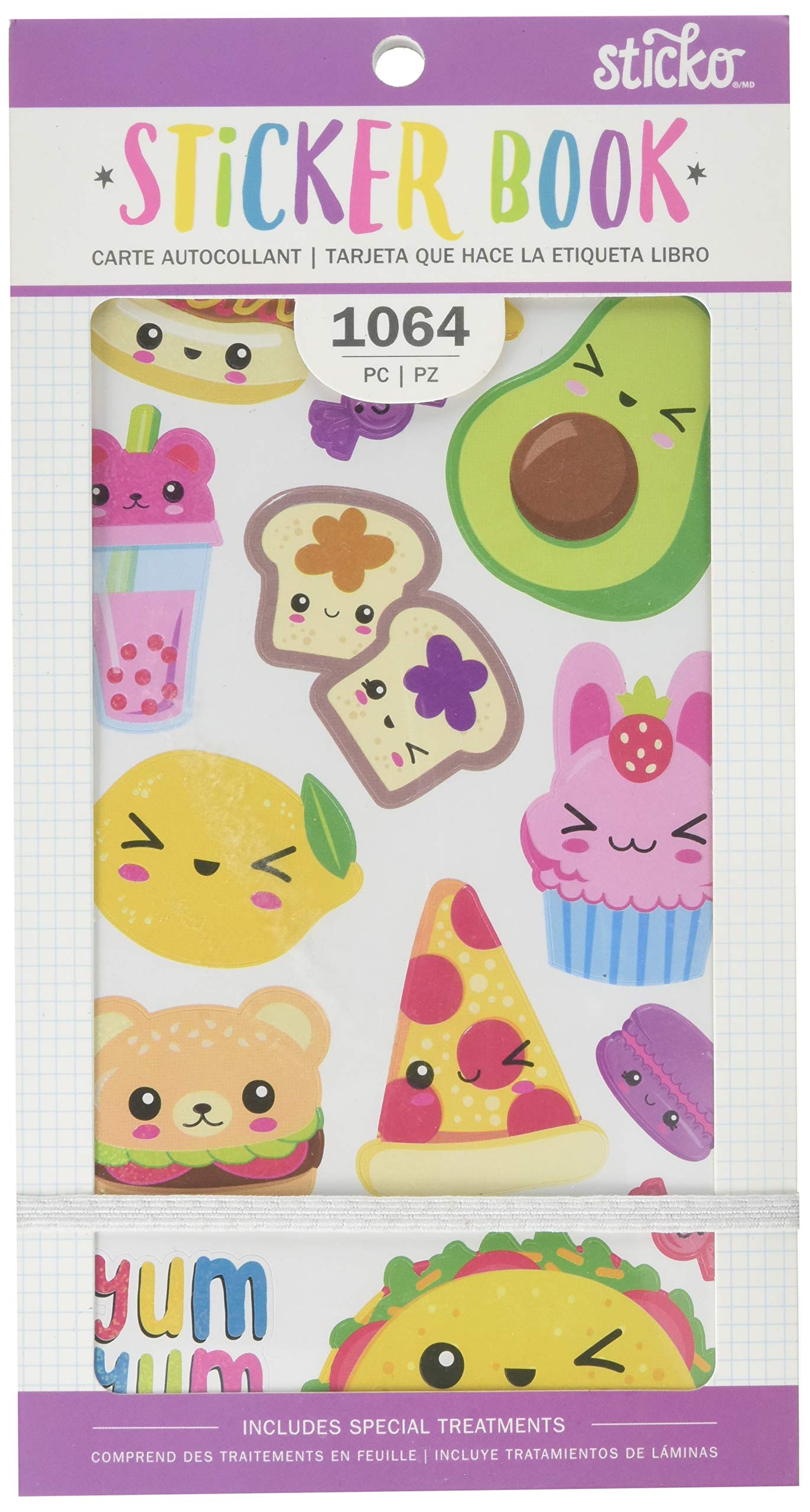 EK Success Sticker Book - 500+ Food Themed Stickers for Scrapbooking, DIY Crafts, and Journaling - Perfect for Kids Art Projects, School Supplies, and Creative Gift Ideas