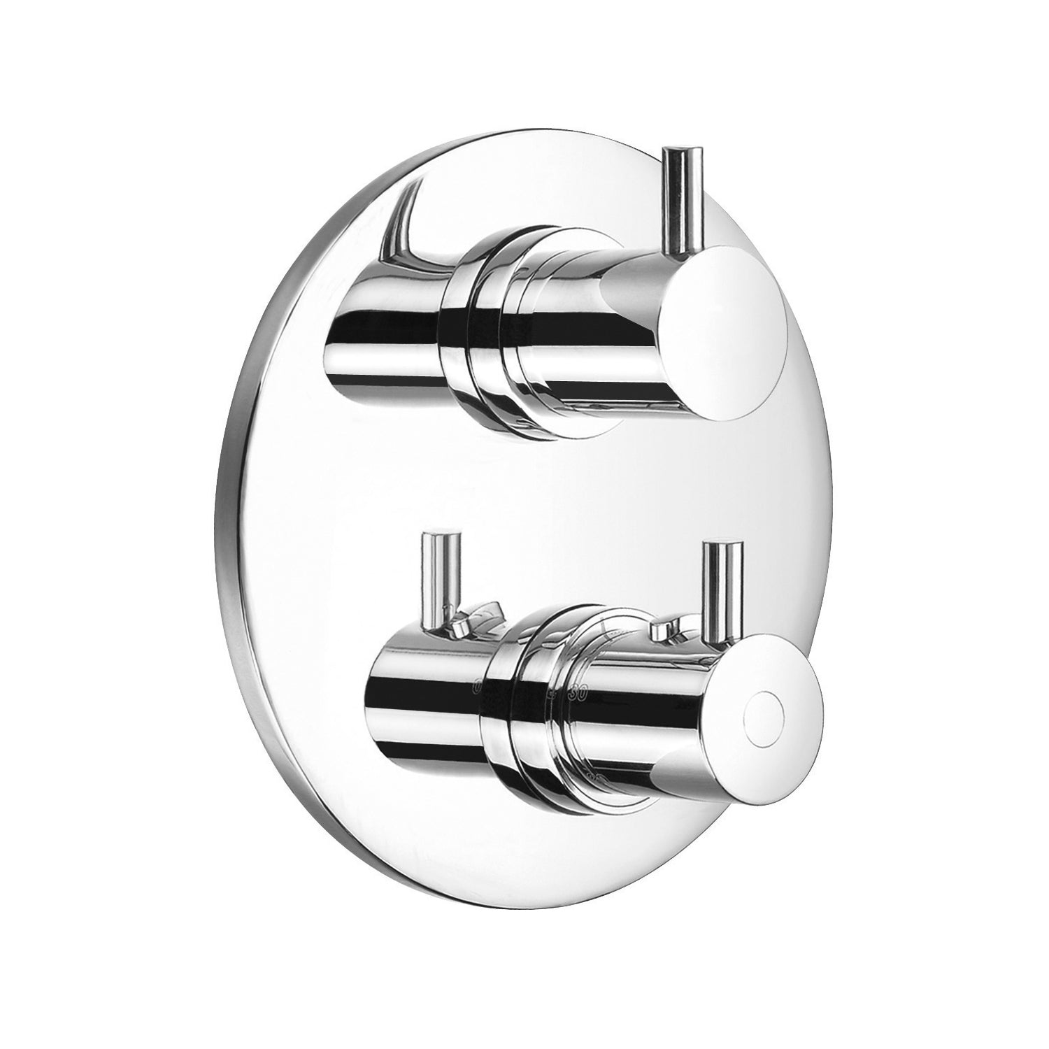DAX Round Shower Dual Valve Trim with Brass Body & Brushed Nickel Finish - Model DAX 8302619 BN | Perfect for Modern Bathroom Renovations & Luxury Spa Experiences