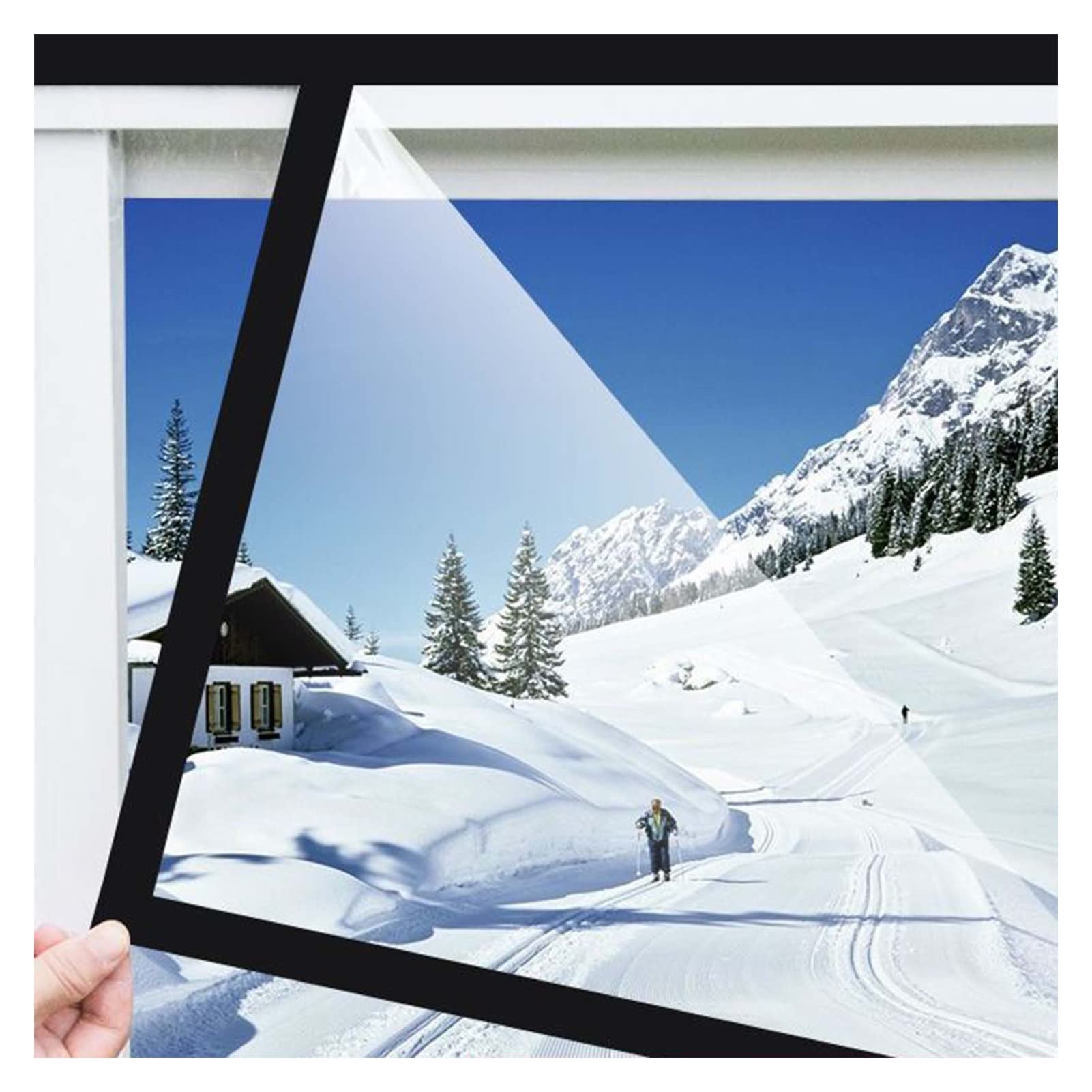 Insulated Window Film Kit - Clear 0.8x1m for Energy Saving & Winter Protection