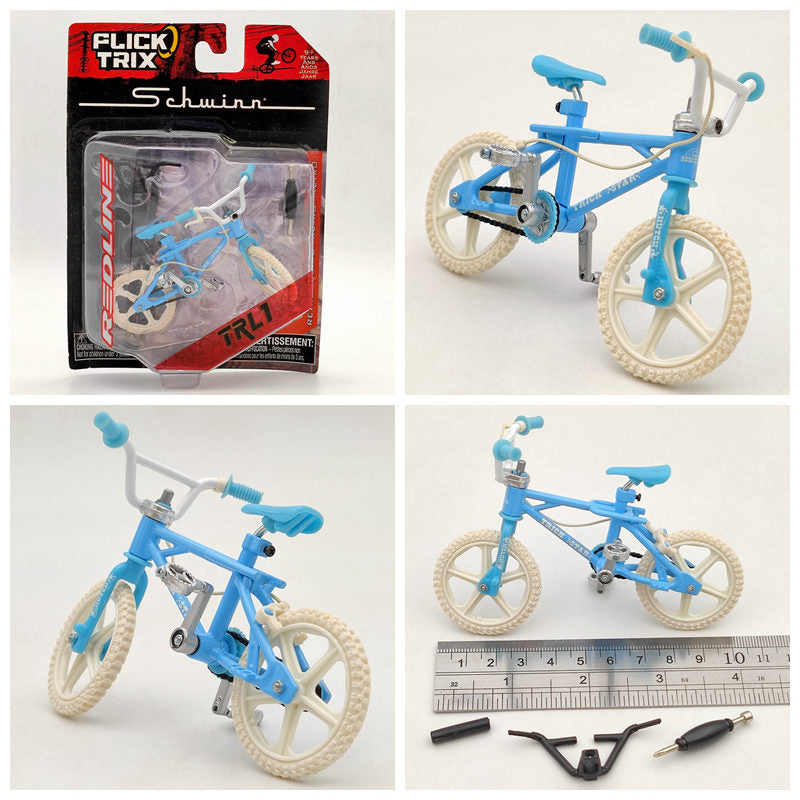 Premium FLICK TRIX Miniature BMX Finger Bike - Diecast Metal DeathTrap Bicycle Toy for Kids & Adults - Perfect for Office Desk, Stress Relief & Collectible Gift