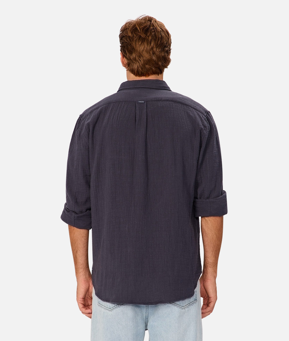 Seguro Long Sleeve Shirt for Men - Comfortable Navy Blue Casual Button Down Shirt | Perfect for Office, Business, Travel & Everyday Wear